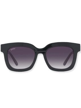 DIFF Makay Sunglasses Black Frames Grey Gradient Lenses Square Oversized